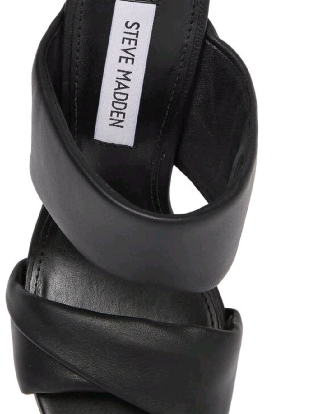 Steve Madden TeriAnn Square Heel Sandal Size 7, Black, NWOB - Picture 4 of 5